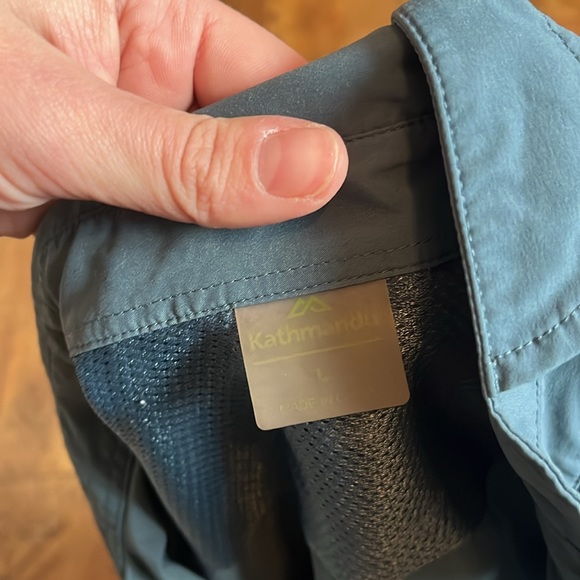 Kathmandu Large Grey Blue Long Sleeve Outdoor Shirt - Picture 3 of 7